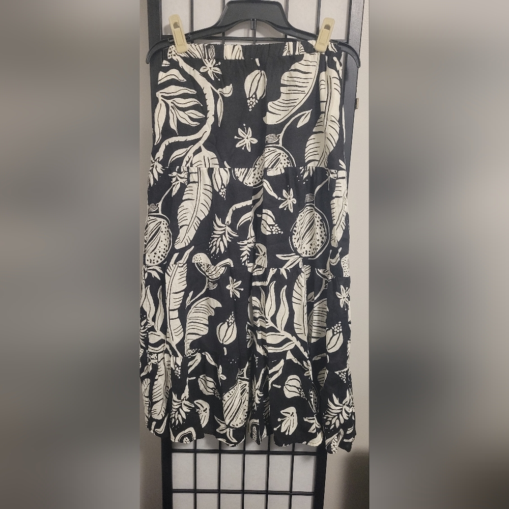 Christian Siriano Black and White Women's Patterned Skirt Size XS - With Pockets